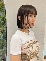 スタン 渋谷(Stam)&nbsp;アッシュグレージュボブカット韓国ヘア30代40代暗めボブ渋谷