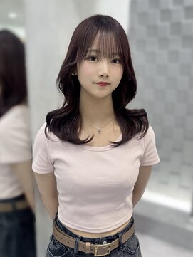 ジーナ 名駅(XENA.) 《karen》ピンク/チェリー/暖色カラー/艶カラー/韓国ヘア