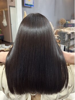 【髪質改善×縮毛矯正】ダメージレスでお手入れいらず◎ナチュラルで柔らかさのある艶髪に＊熊本玉名＊