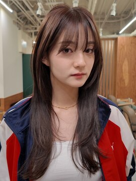 ノイカーム(noi Calm) 髪質改善トリートメントミルクティーベージュカラーくびれヘア