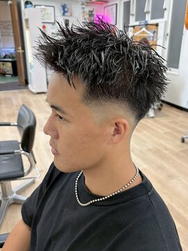 グッドタイムエフティフィフス 横浜西口(GoodTimes ft.fifth) 横浜西口スパイキーショートピンパーマツイストパーマフェード◆