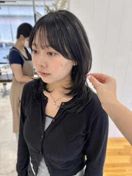 ビューバイネオリーブ 用賀店(Beau'r by neolive) 大人ガーリーダークアッシュ似合わせカットミディアムレイヤー