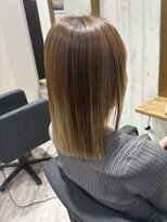 エミュー 大船店(emue)&nbsp;大船駅ワンカラーブリーチなしダブルカラーオリーブブラウン30代