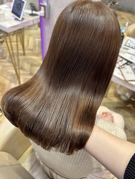 ロンド フィーユ(Lond fille) オリーブグレー/レイヤーカット/黒髪/マロンベージュ/銀座