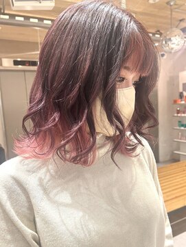 ウェーリング(Welring) ゆる巻きミディ×インナーピンク