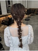 ヘアセット/お呼ばれヘア/ヘアアレンジ/編みおろし