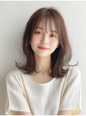 ミルクティーブロンド/ダークブルー/デジタルパーマ/人形町
