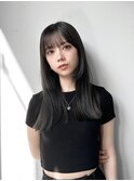 ぱつっとワンレンスタイル 80