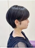 京都美容室　顔まわりカット　コンパクトショート　進詩織