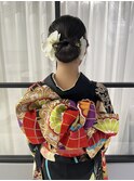 成人祭着付けヘアアレンジ