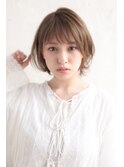 耳かけひし形ショートボブ