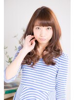 アボヘアー(Abo hair)&nbsp;ブリーチなしカラー無造作ガーリーメルティーカラーくびれ巻き