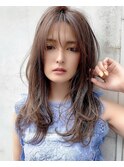 【重山】エギョモリシースルーバング韓国風暗髪ロブヘアセミディ