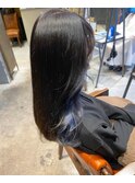 20代30代大人かわいい透明感★ネイビーブルーイヤリングカラー