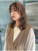 ミディアムウルフ×セミハードパーマ☆デザインカラー 個性派