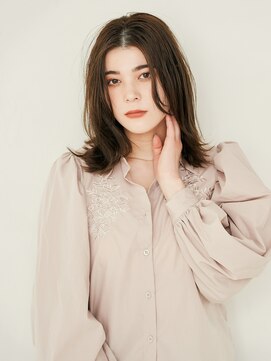 オンク 新宿(onk) 黒髪/グレーベージュ/レイヤーロング/前髪パーマ[新宿駅]