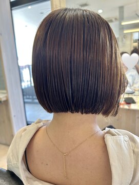 シャルムヘアー(charme hair) 縮毛矯正あり、艶々ボブ