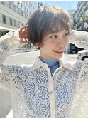 ヘルシーなふんわりパーマのマッシュショート