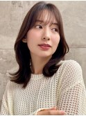 人気の韓国くびれヘア/ミディアムレイヤー/レイヤーカット