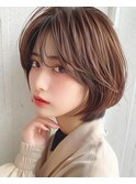 ハイライトバレイヤージュダブルカラーショートカット30代40代
