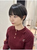 黒髪マッシュショートハンサムショートヘア