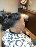 【白髪が気になりだしたら】カット+白髪ボカシ+シェービング　￥7600 