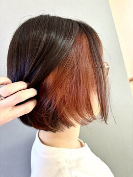 ココカラヘアー ニコ(cococara hair nico) インナーカラー/ブリーチ/オレンジ/デザインカラー/ボブ