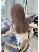 アム(am)&nbsp;切りっぱなしボブグレージュボブミルクティーベージュボブ