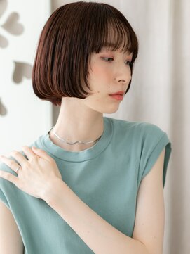 カバーヘア イヴ 戸頭店(COVER HAIR EVE) シースルーバング切りっぱなし小顔ミニボブTc2戸頭20代30代40代