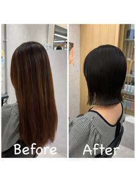 ヘアサロン ドットプラス 町田店(dot. plus) くびれヘア/アプリコットオレンジ/ハイライトカラー/町田