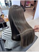 髪質改善と透明感カラーでうる艶髪に
