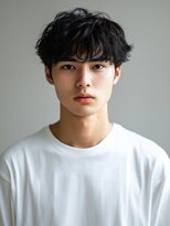 ヘアーアンドスパ フェリーチェ ミチ 野田屋町店(HAIR&SPA felice MICHI)&nbsp;【feliceMICHI 別曽 遥也】ニュアンスパーマ 束感 黒髪 20代30代