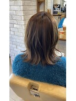 ミルク(MILK)&nbsp;切りっぱなしミディアム×グレージュ×白髪染め×髪質改善