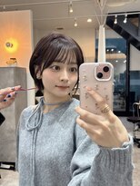 アグ ヘアー ネスト 茨木店(Agu hair nest)&nbsp;大人可愛い20代30代40代丸み小顔ショートボブマッシュ