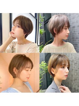 TLUUS 梅田茶屋町店【トゥルーズ】前髪&韓国レイヤー&ボブ&髪質改善【4/4~(予定)】の写真/絶妙な丸みとコンパクトさが美しいショートの鍵◇骨格や髪質を見極め、再現性に優れたショートスタイルへ♪