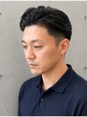 メンズ オールバック スリックバック テーパーフェード