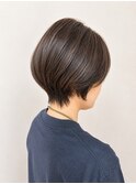 手入れ簡単◎襟足シャギーで夏も快適なショートボブヘア