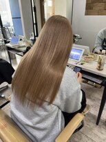 アジールヘア 所沢プロペ通り店(agir hair) ミルクティーベージュ ブリーチカラー