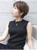 天神【BIRTH】大人かわいい耳かけショート×マロンベージュ