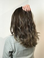 フレイムスヘアデザイン(FRAMES hair design)&nbsp;☆ノンブリーチ外国人風グレージュ×セミロング☆