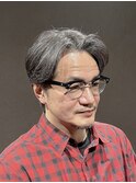 ビジネスナチュラル ミディアムショート かき上げセンターパート
