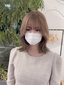 シェルハ(SHELHA) ミルクティーベージュ おくれ毛 シースルーバング サイドバング