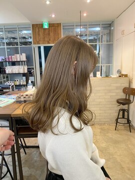 トリエ 川越(torie) オリーブベージュブリーチカラーグレージュカラー髪質改善