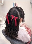 編みカチュハーフツイン【クランソア】ヘアセット/ヘアメ/心斎橋