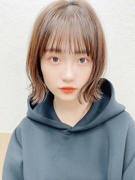 サンド ミュウ 横浜店(sand mieu) ウェットヘア/オリーブベージュ/ダブルカラー/ボブ/前髪/横浜