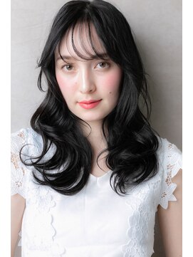 カバーヘア ブリス 戸田公園西口店(COVER HAIR bliss) アッシュブラック大人美人韓国波巻きロング311x戸田公園30代40代