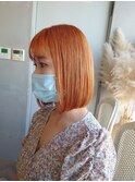 #PINQ　#ぷつっとボブ　#タッセルボブ　#オレンジ