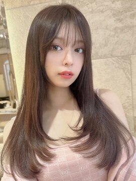 プアメリア 名古屋(Puamelia) レイヤーカット/ワンカール/ケアカラー/髪質改善/透け感ベージュ