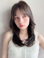 リヤン 表参道(lyann)&nbsp;エアリーカールデジタルパーマココアベージュセミディ前髪