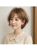 柔らかナチュラルショートボブ 20代 30代 40代 50代 60代
